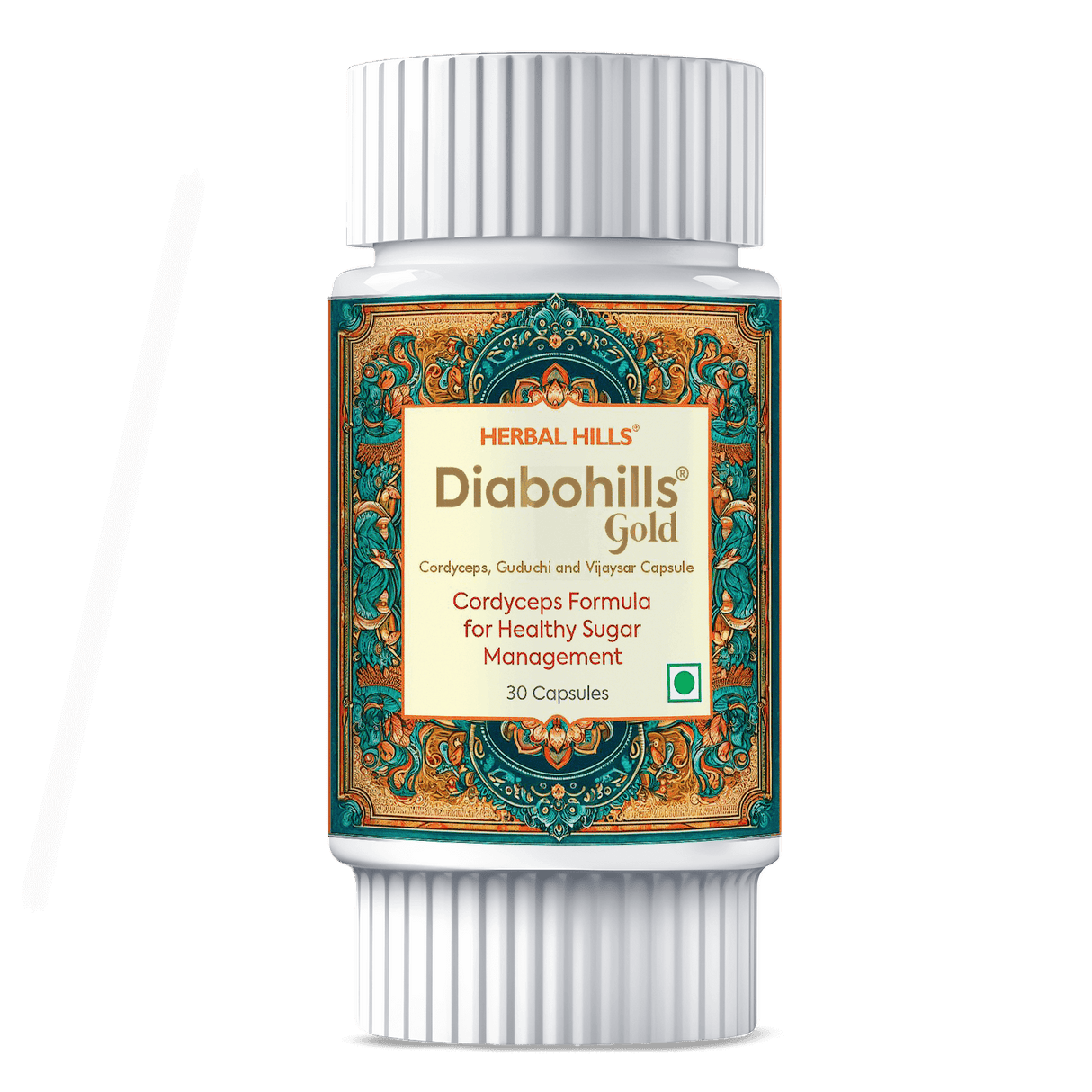 Diabohills Cordyceps Capsule, Advanced Ayurvedic diabetes care with Cordyceps, Aids to Regulate Glucose Metabolism & Improves Insulin Sensitivity to control Blood Sugar levels Naturally