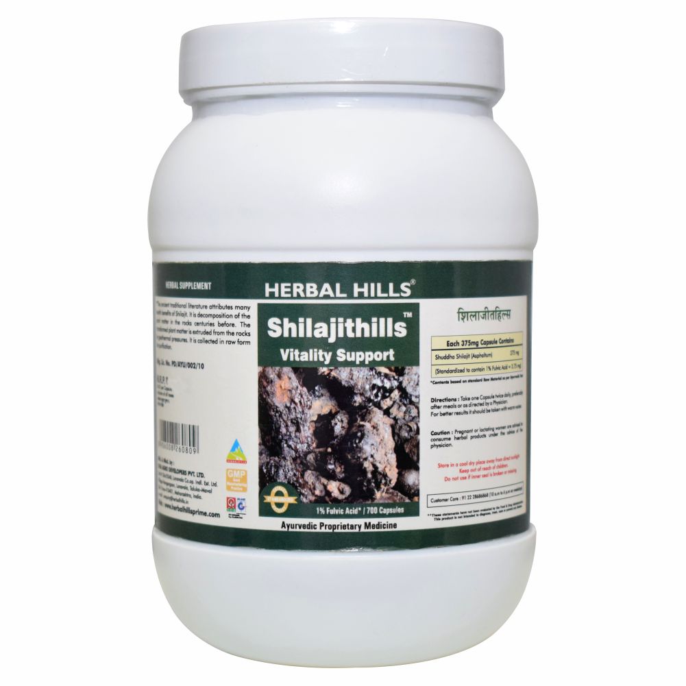 Shilajithills Capsule, Enriched with Shilajit Boosts Vitality, Stamina, Strength and Overall Wellbeing