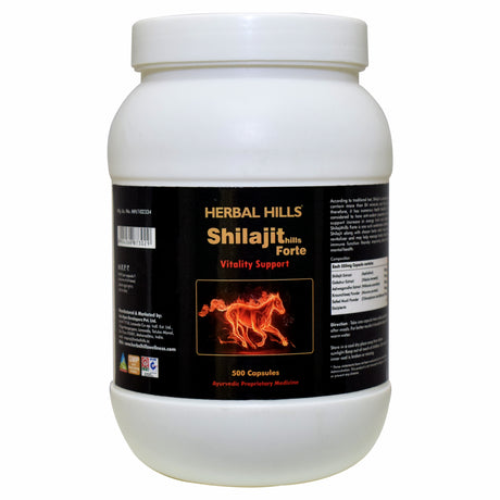 Shilajithills Forte Capsule, Enriched with Shilajit, Ashwagandha, Gokshur, Kraunchbeej. Boosts Vitality, Stamina, Strength and Overall Wellbeing