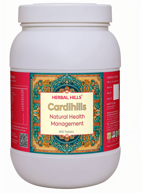 Cardihills Tablet, Ayurvedic heart care Tablets, Cholesterol management supplement, Promotes Arterial Health & Heart Rhythm, Antioxidant heart protection