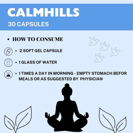 Calmhills Stress Management Capsules Herbal Support for Stress, Anxiety & Tension - how to consume