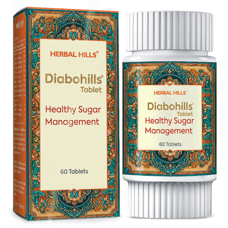 Diabohills Tablet, Ayurvedic Diabetes Management, Help Manage and Control Blood Sugar Levels Naturally, Supports Pancreatic Health, Scientifically Proven Herbs