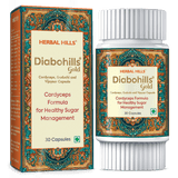 Diabohills Cordyceps Capsule, Advanced Ayurvedic diabetes care with Cordyceps, Aids to Regulate Glucose Metabolism & Improves Insulin Sensitivity to control Blood Sugar levels Naturally