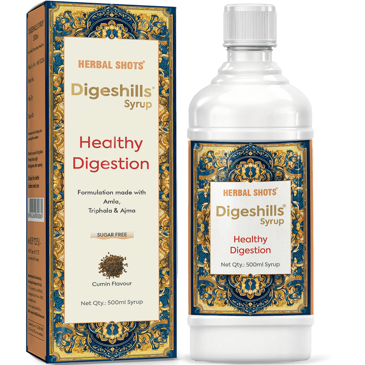 Digeshills Syrup, Ayurvedic Digestive Syrup, Sugar-Free, Improves Digestion & Appetite, Relieves Gas, & Bloating