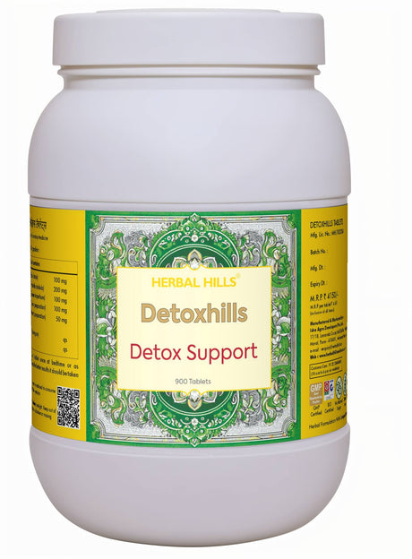 Detoxhills Tablets: Ayurvedic Colon Cleanse for Natural Body Detox, Rejuvenation, and Digestive Support