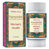 Femohills Capsule, Ayurvedic Women Health Capsules for Wellness & Vitality, Help Reduce Menstrual Discomfort, Menopausal Support, Nourishes Skin and Hair