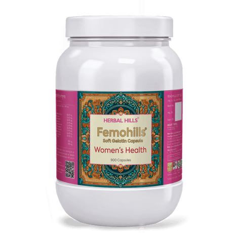 Femohills Capsule, Ayurvedic Women Health Capsules for Wellness & Vitality, Help Reduce Menstrual Discomfort, Menopausal Support, Nourishes Skin and Hair