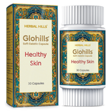 Glohills Capsules, Ayurvedic Skincare, Aids to clear Acne, Blemishesh, Moisturizes Skin, Natural Ingredients with Anti-Aging Properties, Suitable for All Skin Types