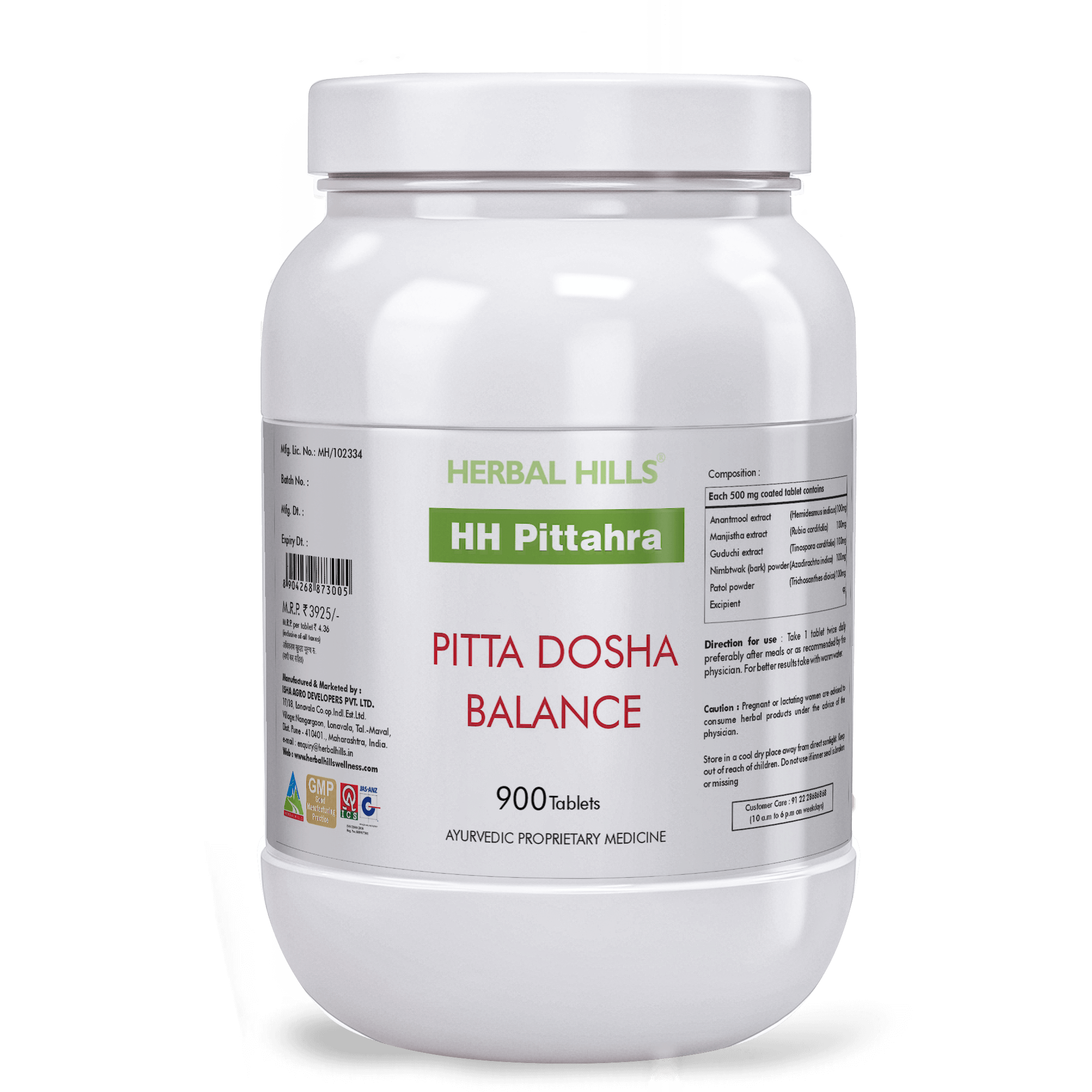 HH Pittahara - Daily Pitta Balance- 900