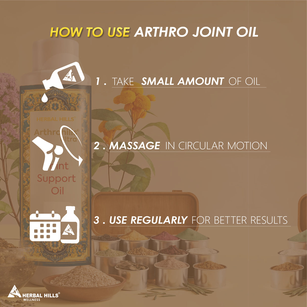 Arthrohills Ultra Oil, Triple Action Relief for Joint pain, Muscle pain, and Inflammation