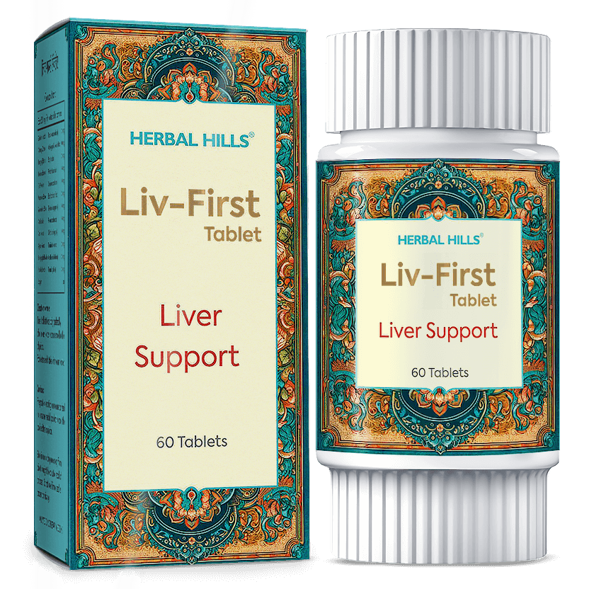 Liv-First Tablet, Ayurvedic liver care, Natural Liver detox tablet, Enhances digestion, Herbal liver support