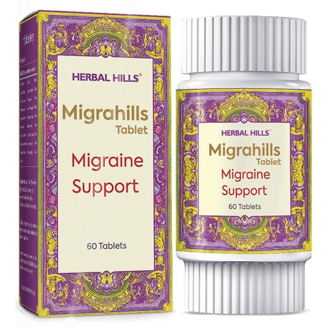 Migrahills Tablet Natural Supplement for Migraine Support, Aids to Reduce Intensity and frequency of migraine episodes