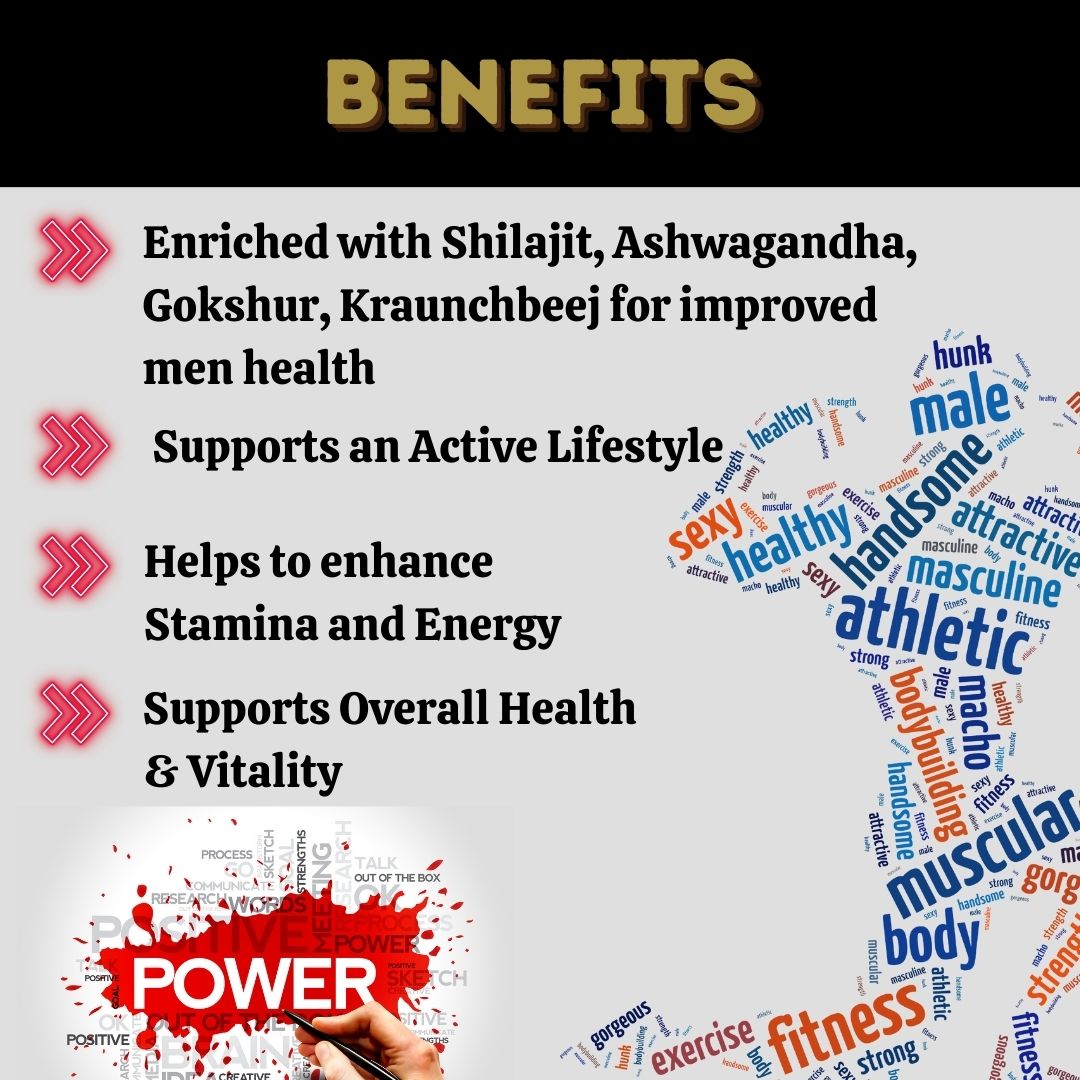 Shilajithills Capsule, Enriched with Shilajit Boosts Vitality, Stamina, Strength and Overall Wellbeing