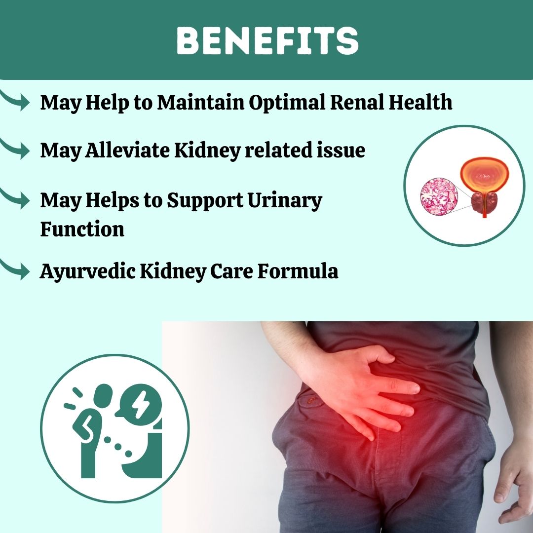 Gokshuradihills Tablet, Ayurvedic Kideny & Prostate care, Aids in Urinary Tract Health, Supports Prostate Gland Health