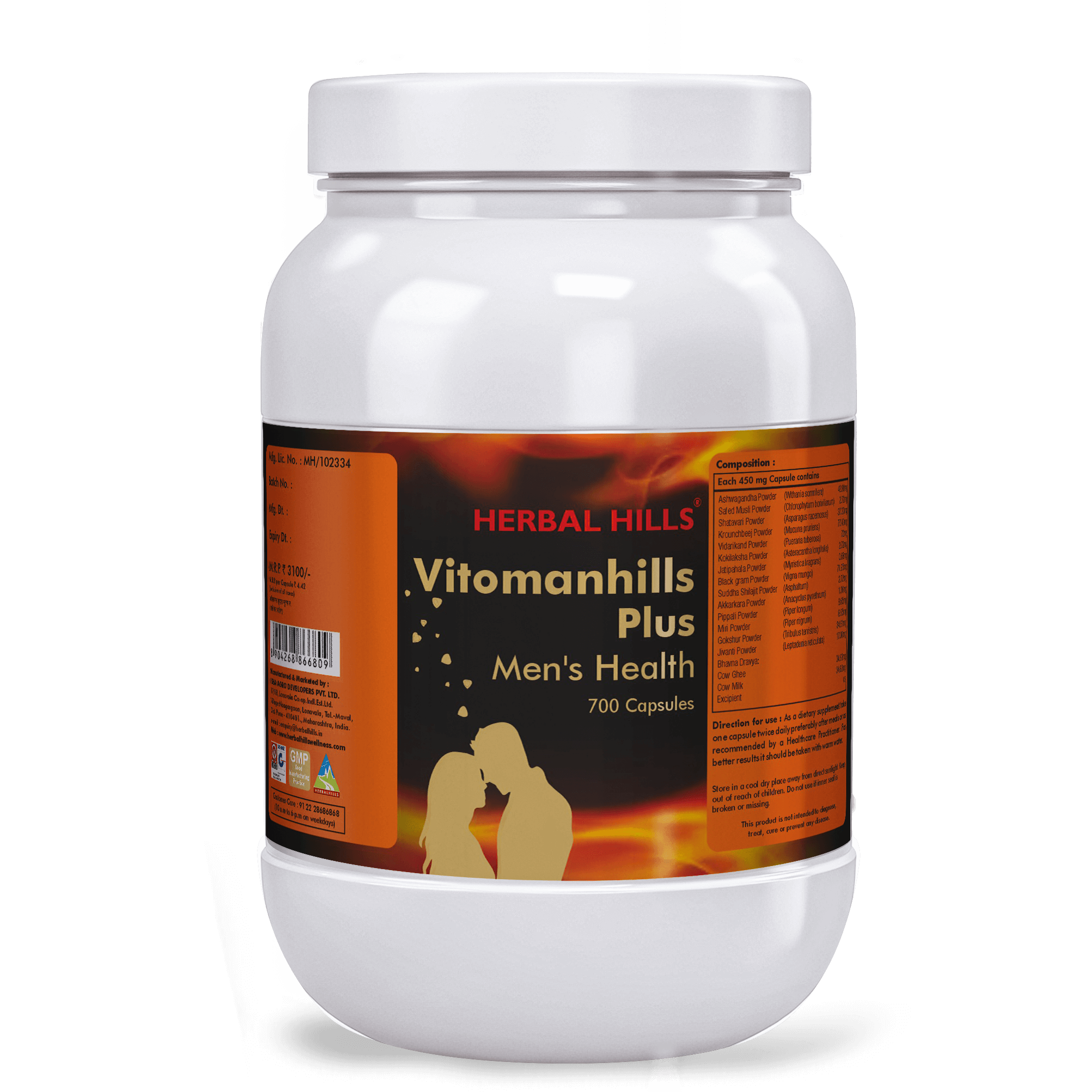 Vitomanhills for Daily Wellness & Energy - 900 Count